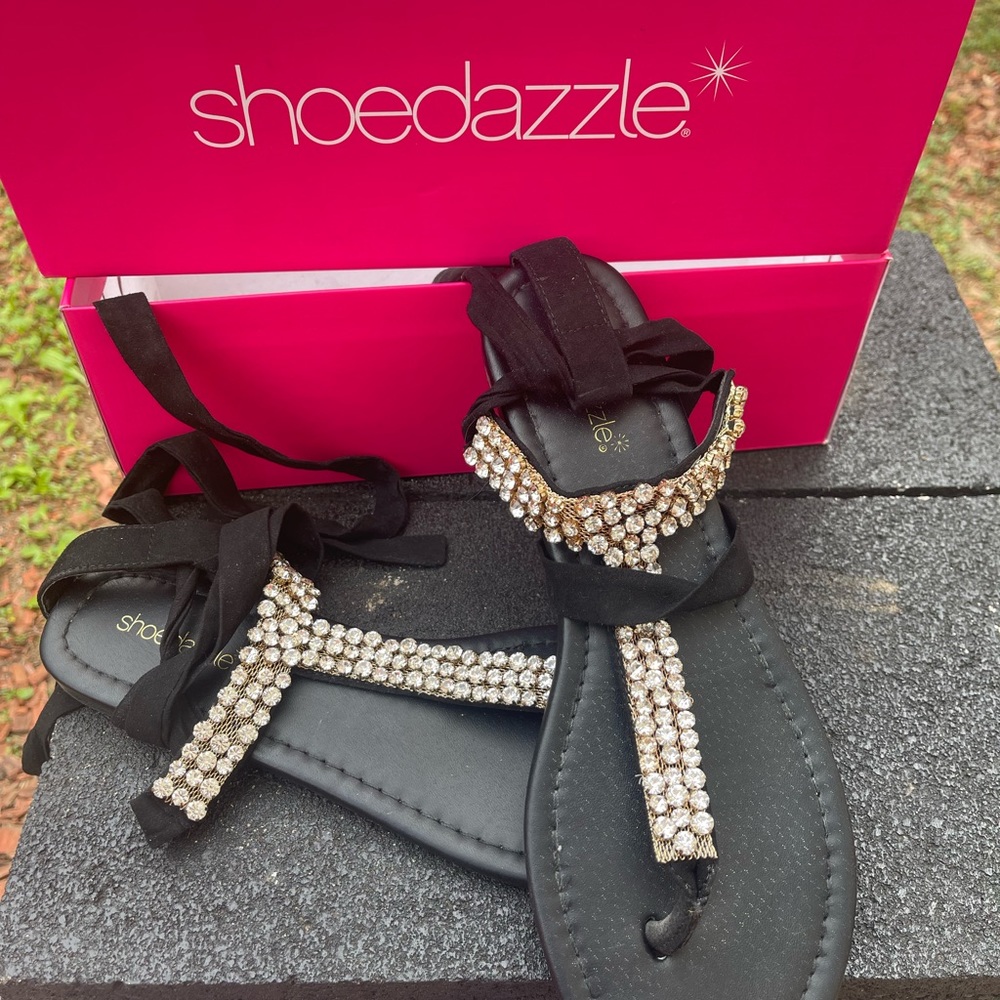 Shoe dazzle black sandal